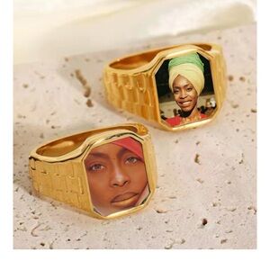 Gold Photo Customizable Women's Ring